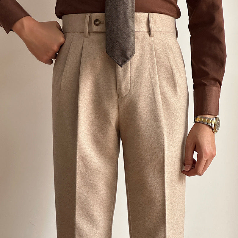 Straight Fitted All-matching Casual Suit Pants For Men