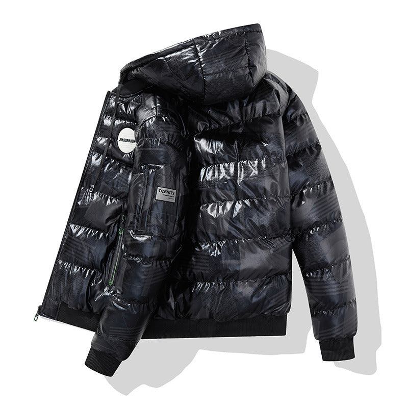 Thickened Hooded Cotton-padded Jacket Men's Plus Size Cotton Clothes Men's Coat