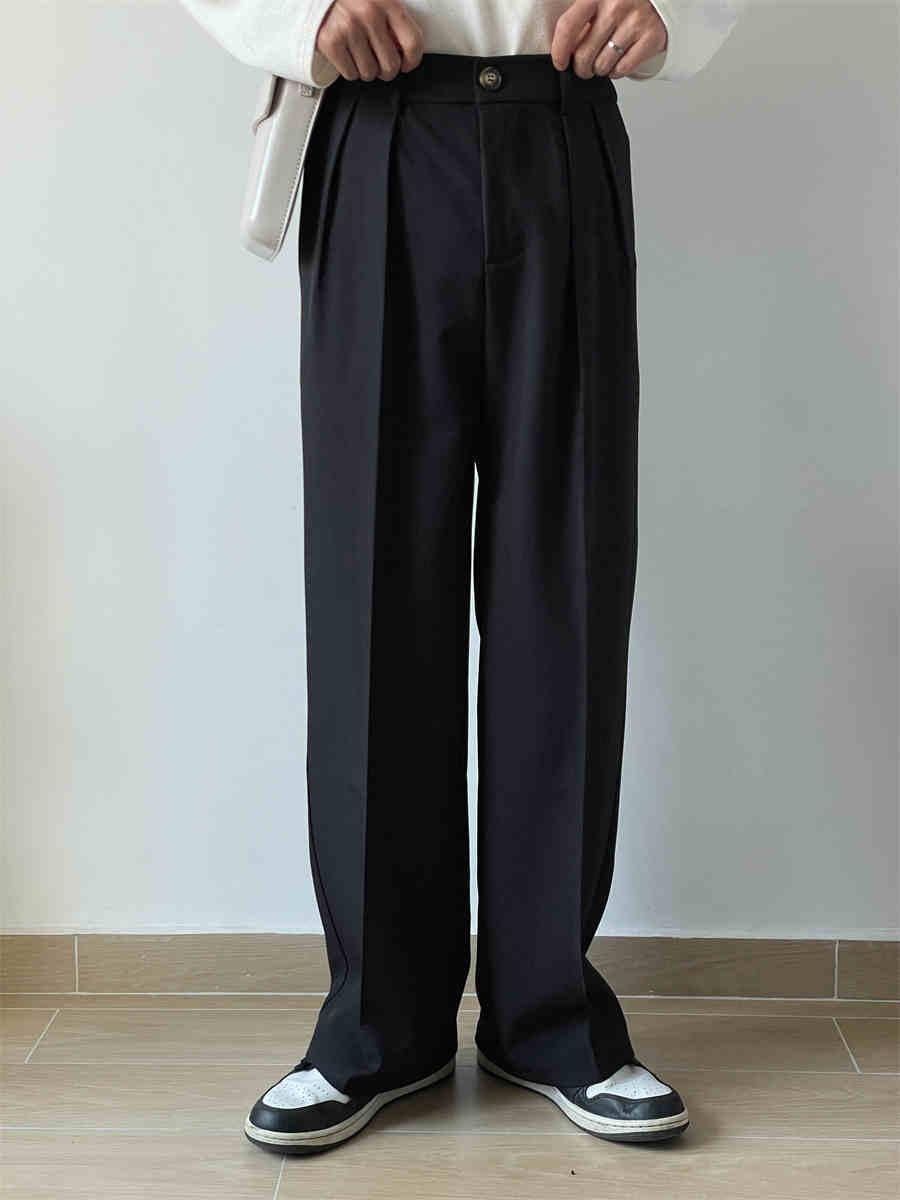 Spring And Autumn Japanese Draping Suit Pants For Men