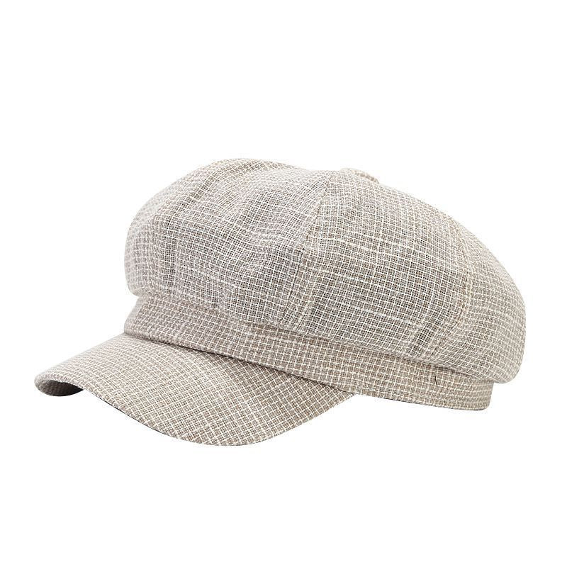 British Style Retro Fashion Light Board Octagonal Cap Women