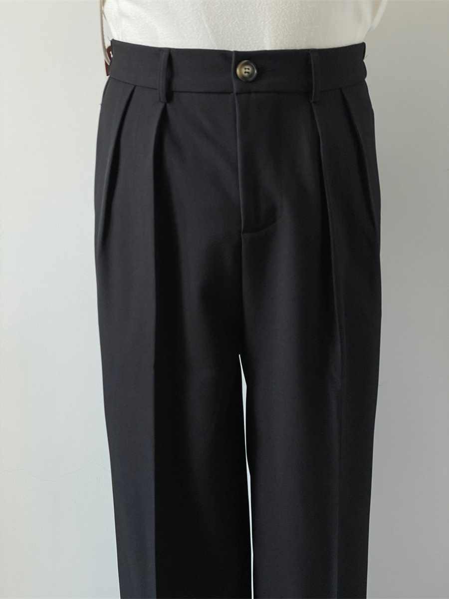 Spring And Autumn Japanese Draping Suit Pants For Men