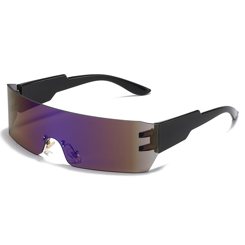 New Rimless Trendy Colorful Reflective Sunglasses