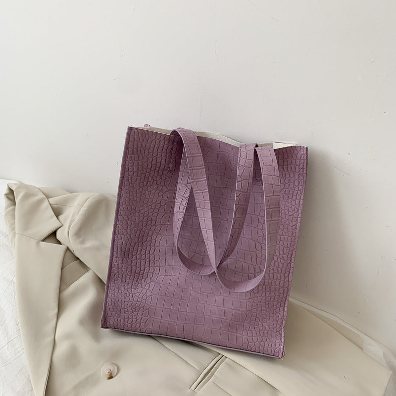 One-shoulder large capacity tote bag