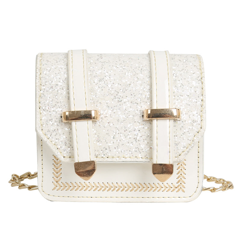 Patent leather sequin mini bag