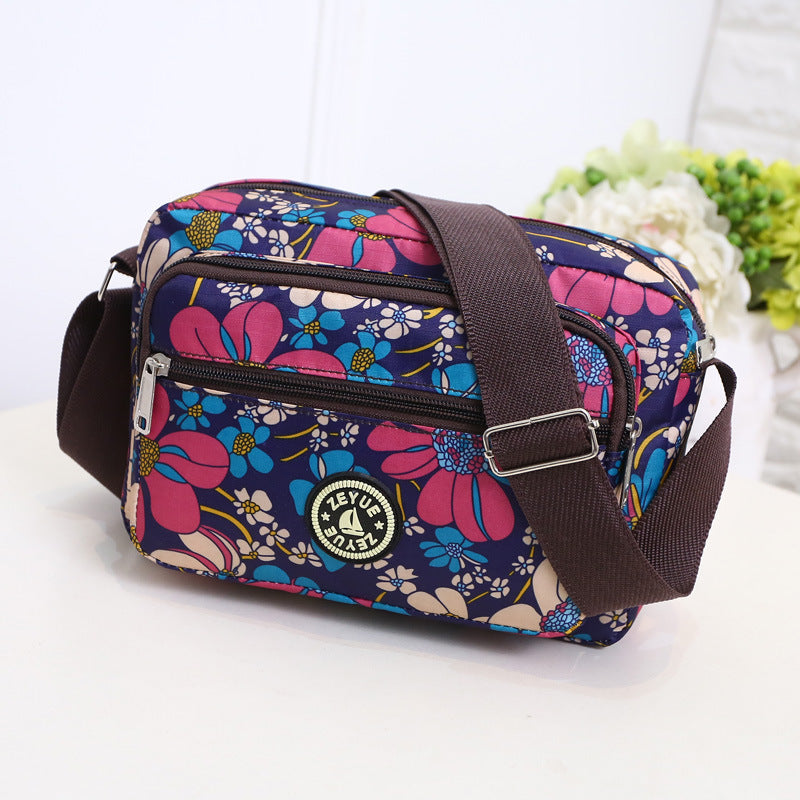 One-shoulder mother small floral cloth bag