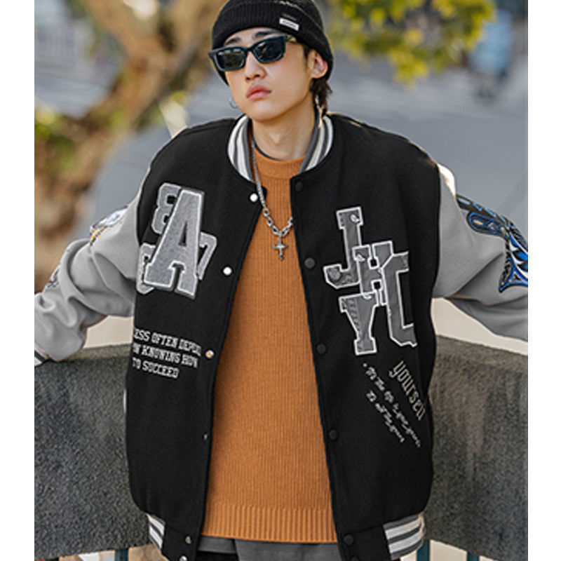 Purifying Eyeballs Homemade Trendy Brand Thin Baseball Uniform Jacket Men