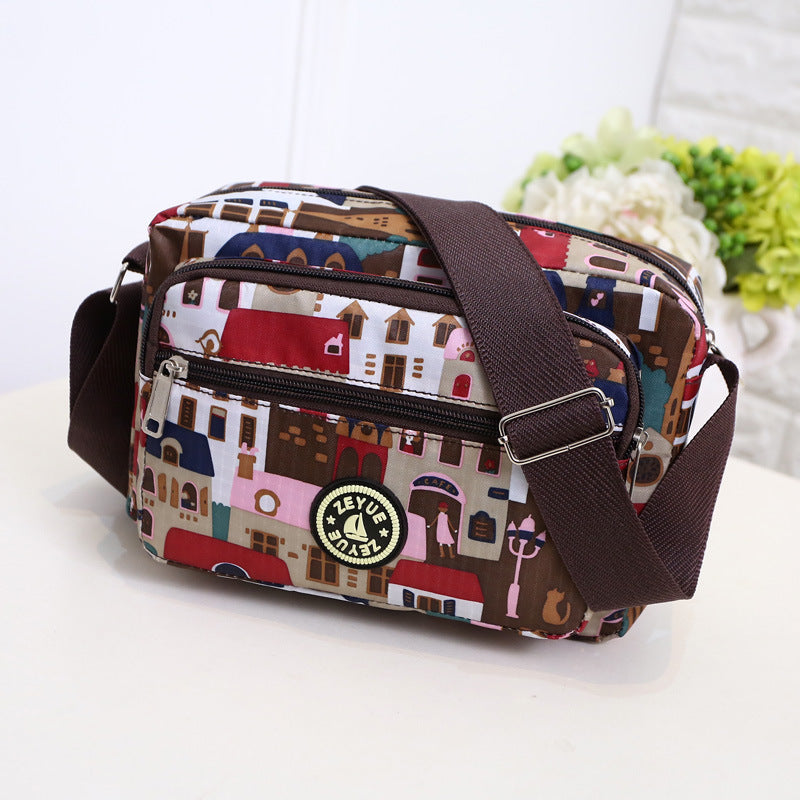 One-shoulder mother small floral cloth bag