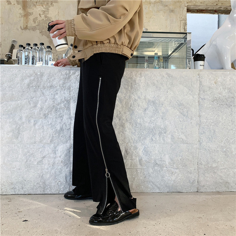 High-cut wide-leg pants for men and women