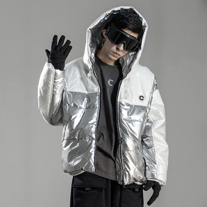 Patched And Thickened Cotton Padded Jacket For Men