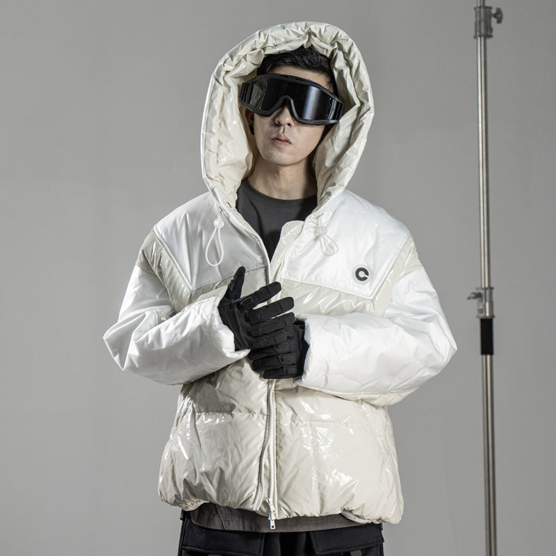 Patched And Thickened Cotton Padded Jacket For Men