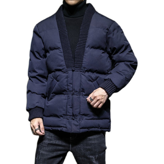 Chinese Style Men Retro Color Cotton Jacket