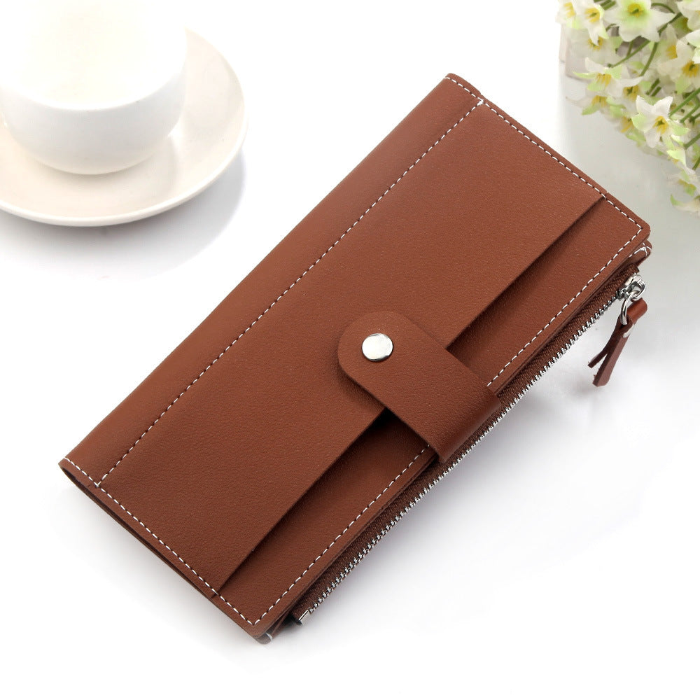 Casual Simple Ladies Zipper Multi-Card Wallet