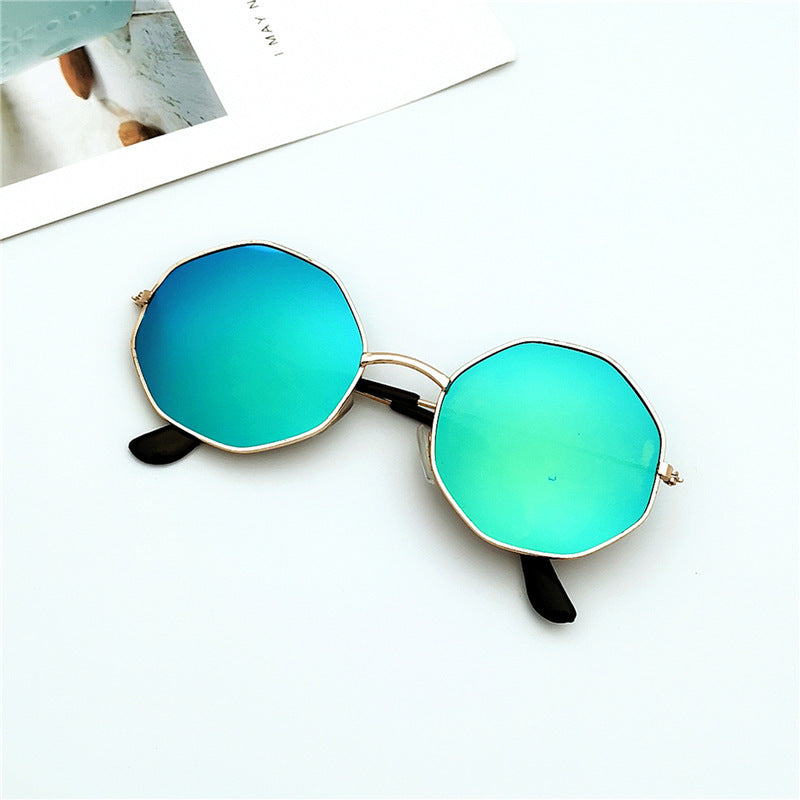 Round Irregular Girl Line Ins Ocean Film Sunglasses Female Sunglasses Men's Korean Style Trend