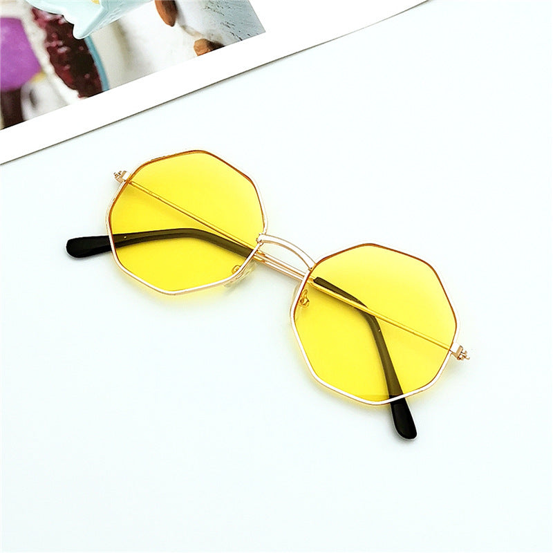 Round Irregular Girl Line Ins Ocean Film Sunglasses Female Sunglasses Men's Korean Style Trend