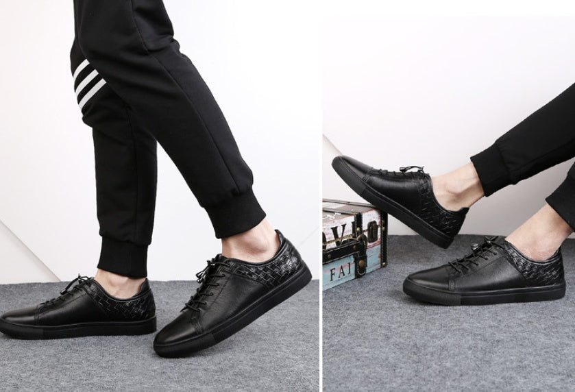 winter leather shoes casual shoes size men England shoes shoes slip-on Doug male generation