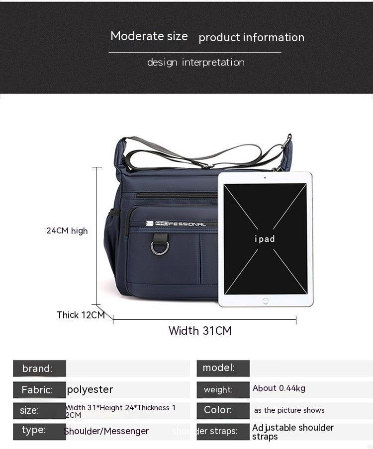 Men's Bags Crossbody Multi-pocket Large Capacity Shoulder Bag