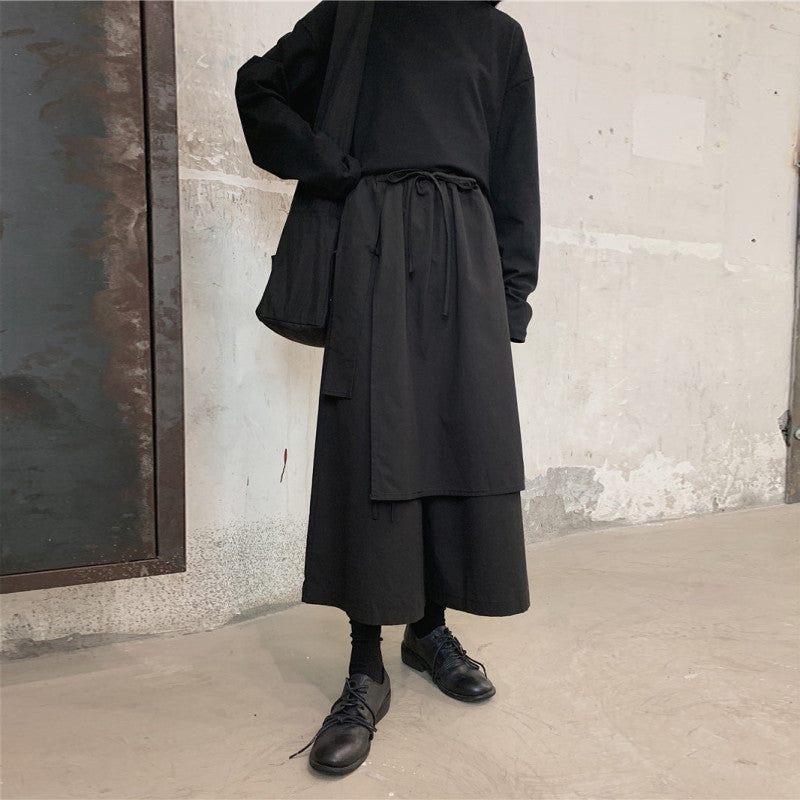 Dark Black Wide Leg Pants For Men And Women