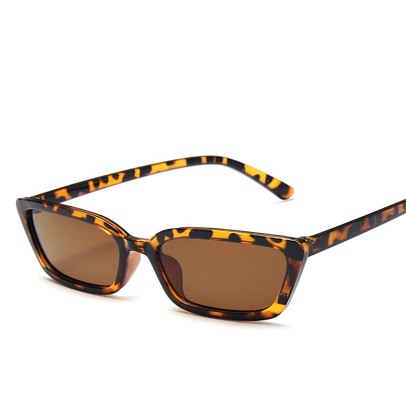 Retro colorful square small frame sunglasses