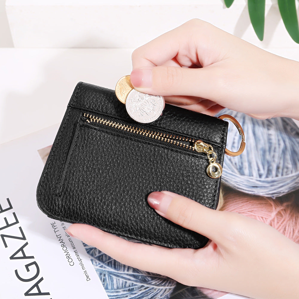 Fashion Cowhide Small Cute Zipper Coin Purse