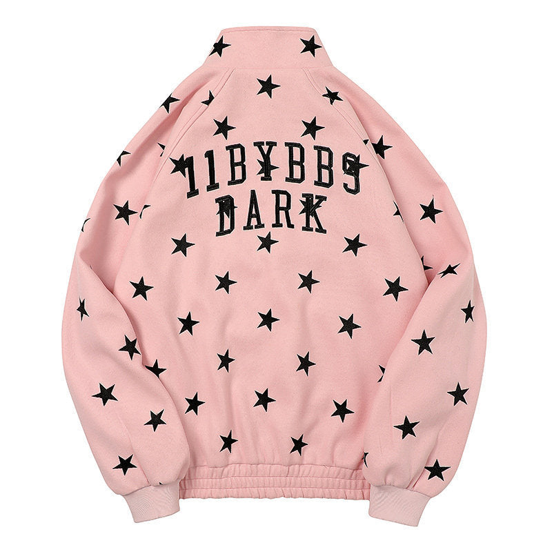 Autumn New Cardigans Star Hoodie Men Loose