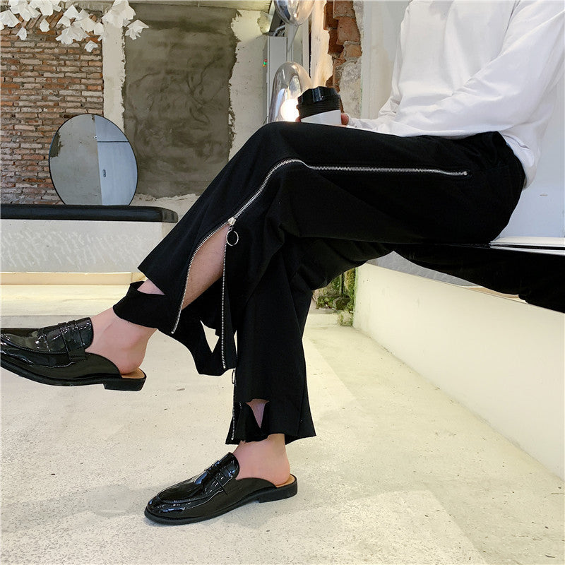 High-cut wide-leg pants for men and women