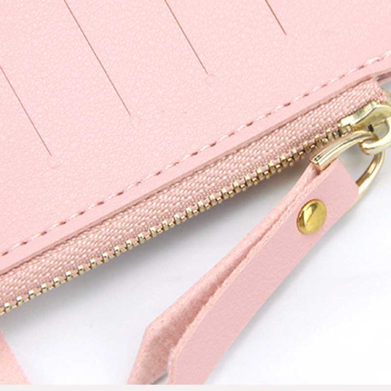 Casual Simple Ladies Zipper Multi-Card Wallet