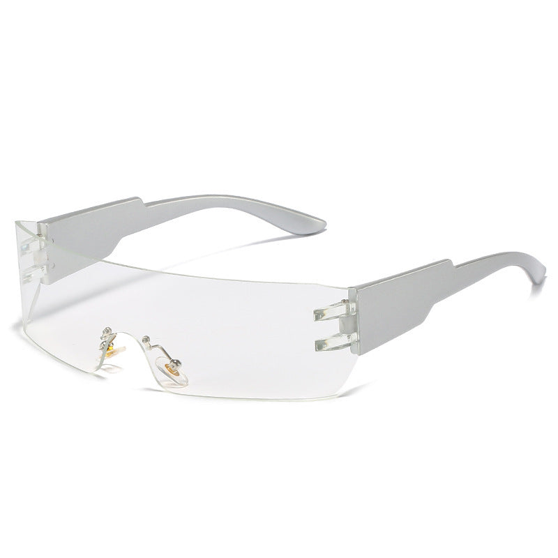 New Rimless Trendy Colorful Reflective Sunglasses