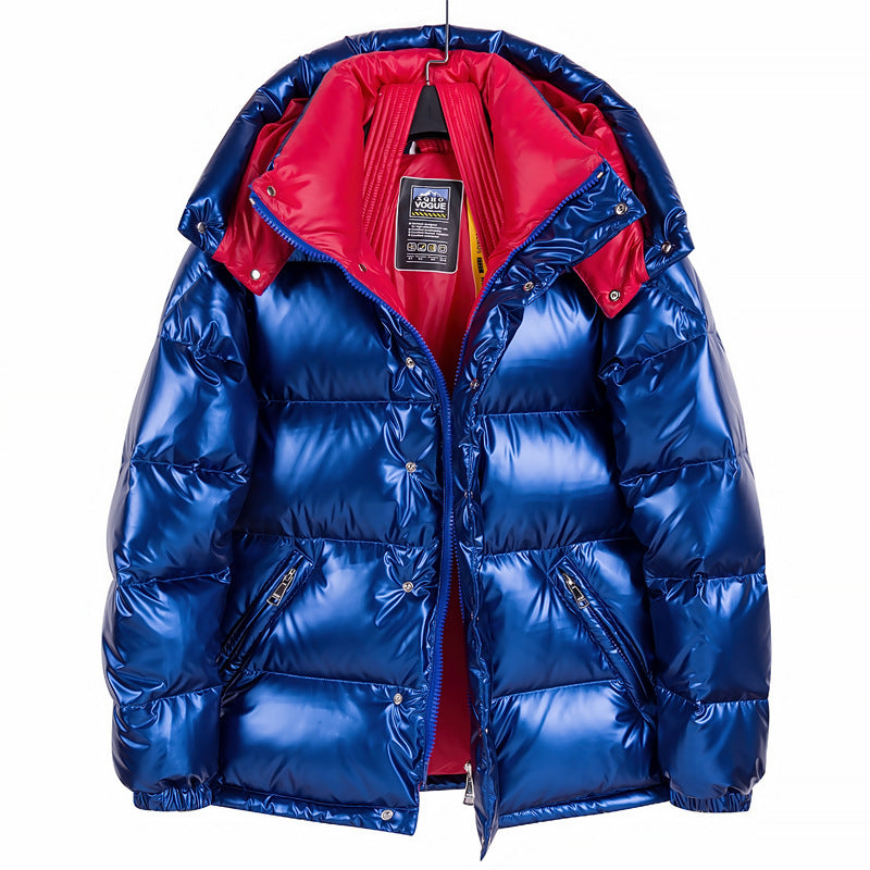 Glossy Down Jacket For Young Men And Women Couples