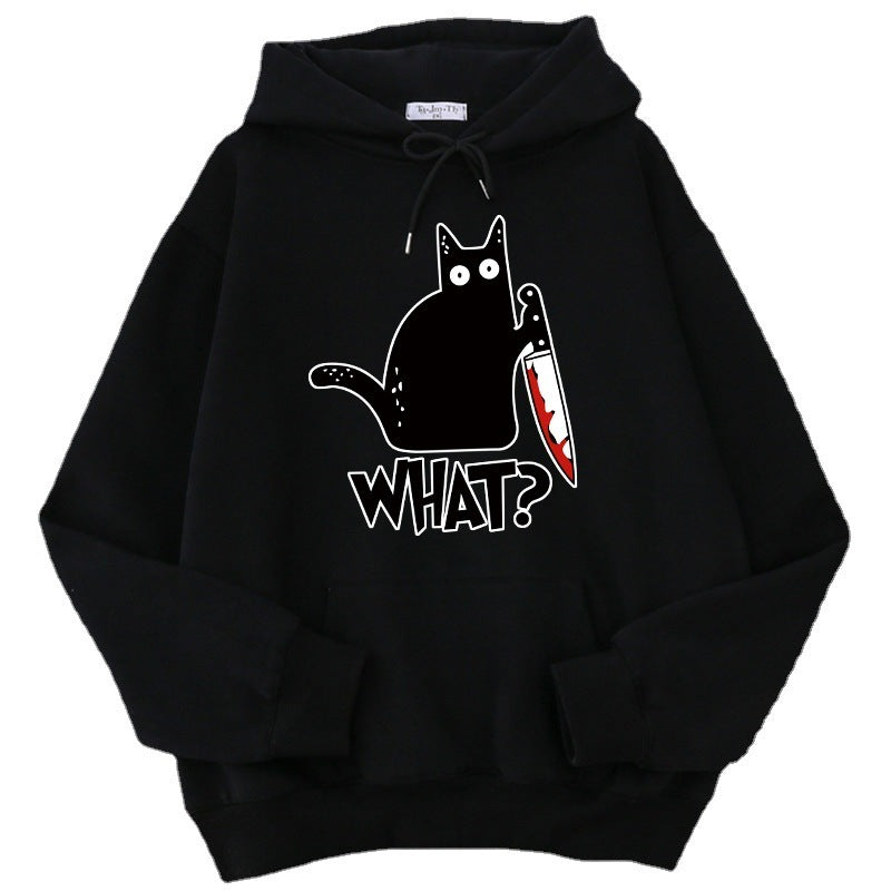 Killer Black Cat Surprised Hoodies For Him