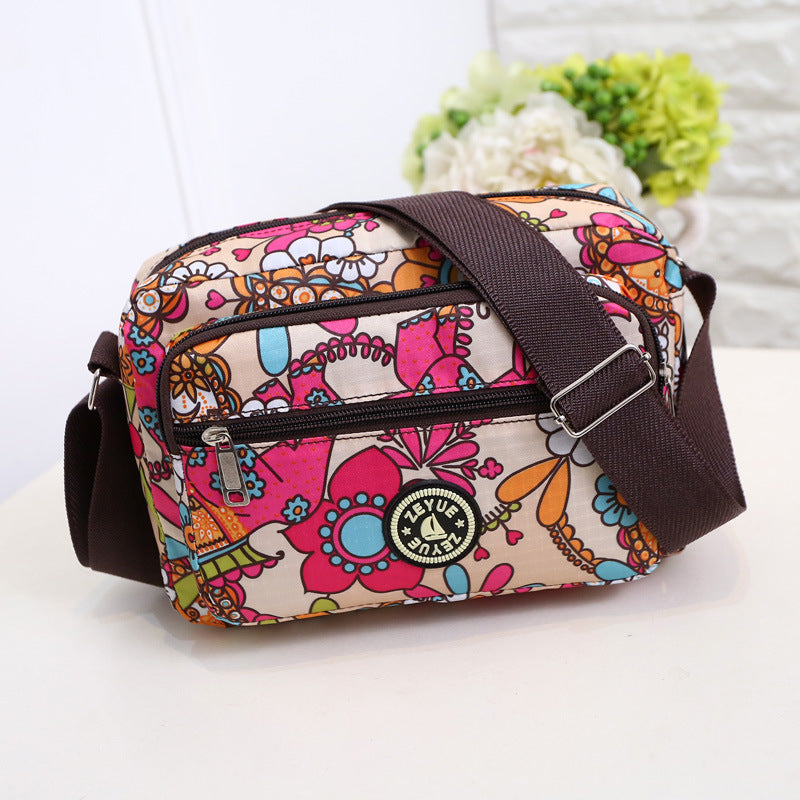 One-shoulder mother small floral cloth bag