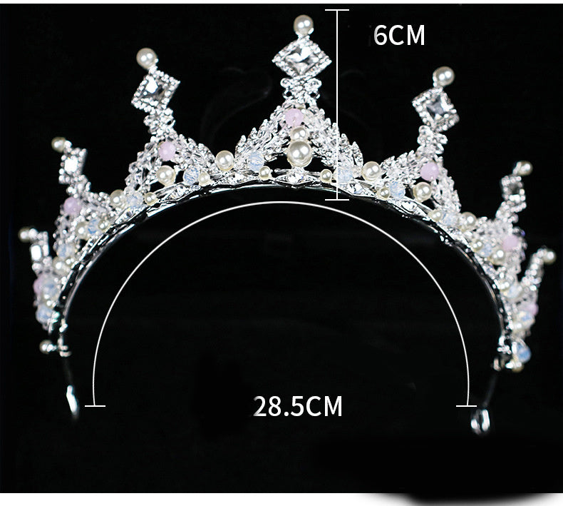 Alloy Pearl Diamond Bridal Crown Jewelry