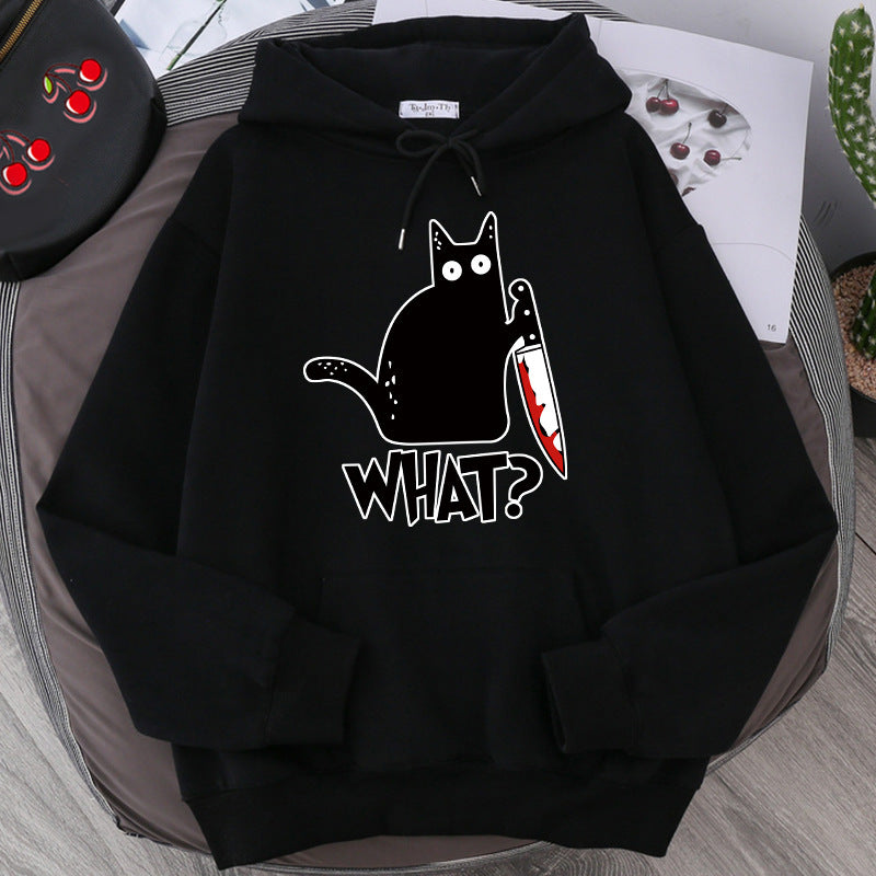 Killer Black Cat Surprised Hoodies For Him