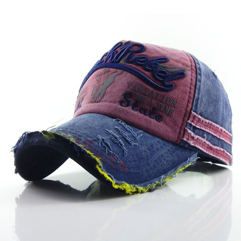 Men's And Women's Fashion Casual Distressed Bull Head Baseball Hat