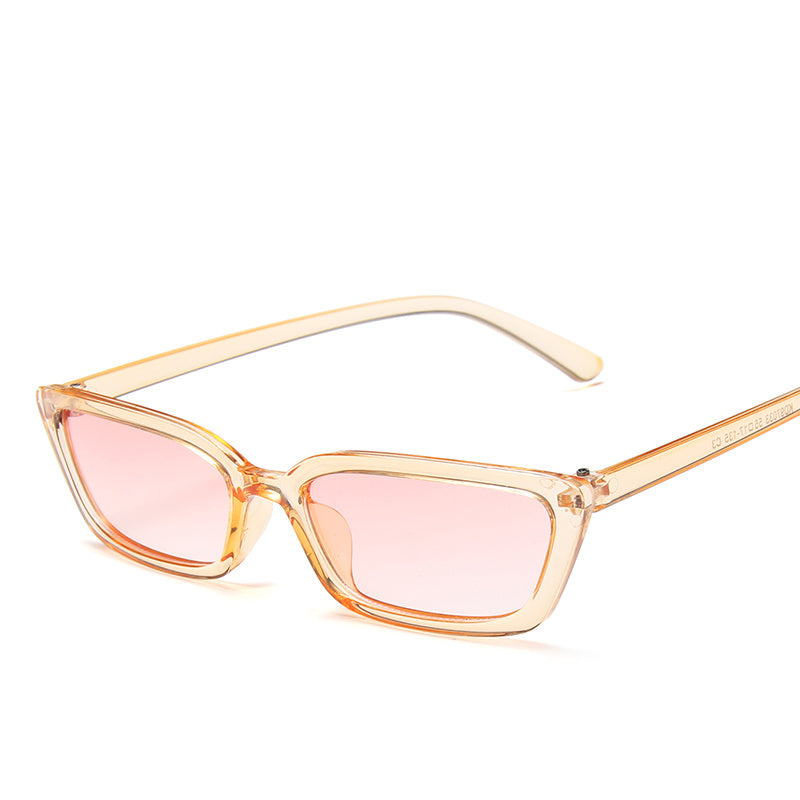 Retro colorful square small frame sunglasses