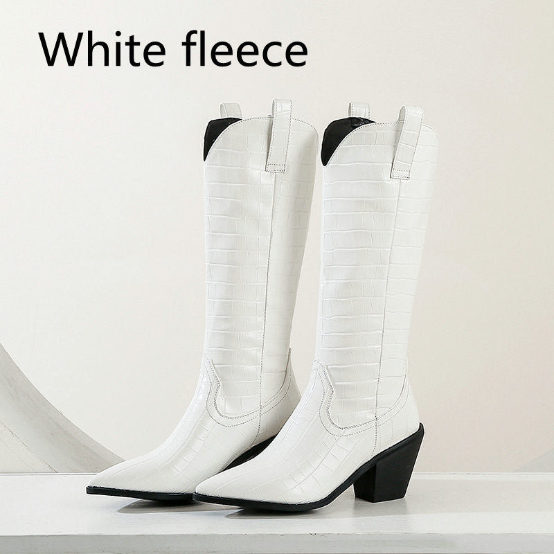 Long Boots Thick Heel Boots Women's Casual Knee-length Boots High Boots