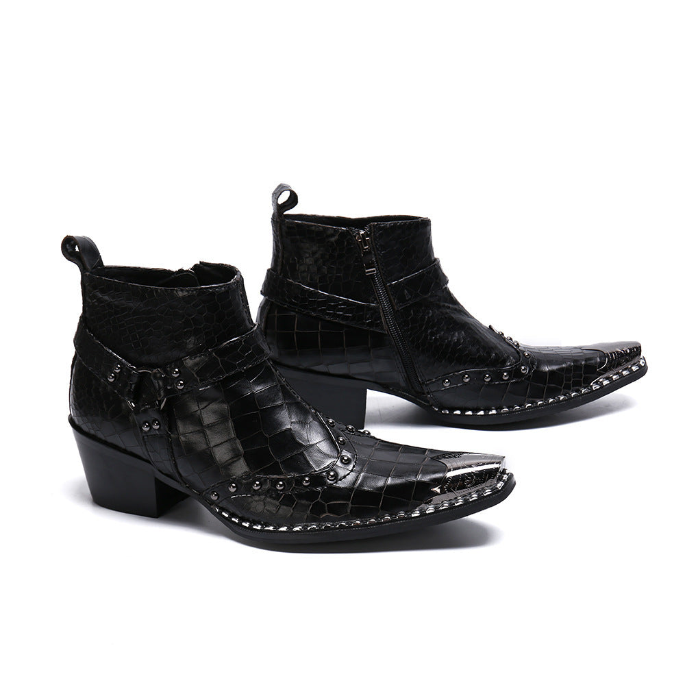 Leather ankle boots casual leather boots