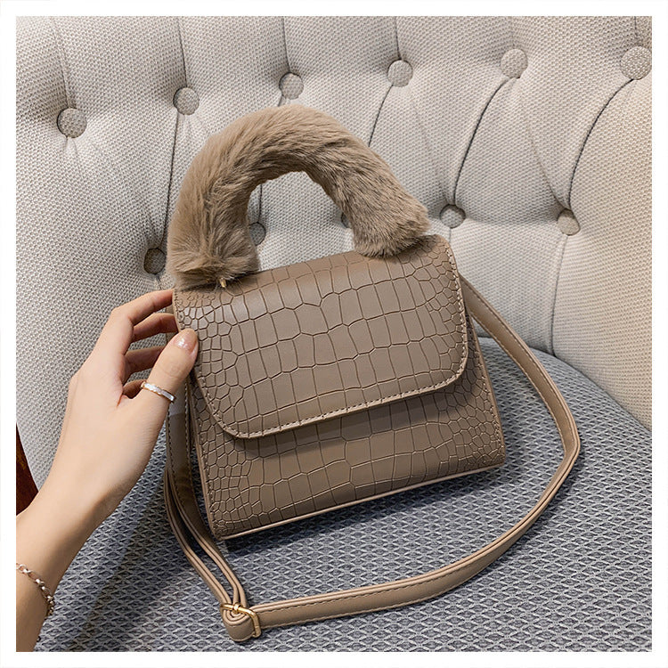 Stone grain crossbody shoulder bag