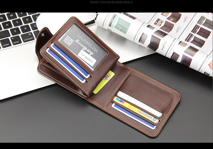 Casual Men's Horizontal Zipper Buckle Wallet