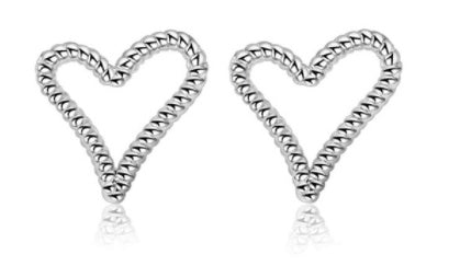 Sterling silver heart-shaped jewelry