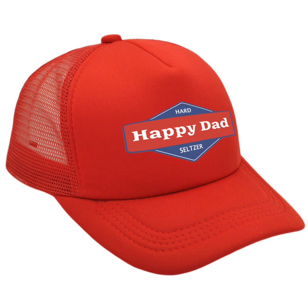 Hot Solid Color Mesh Happy Dad Baseball Summer Hat Male Truck Driver Mesh Peaked Cap