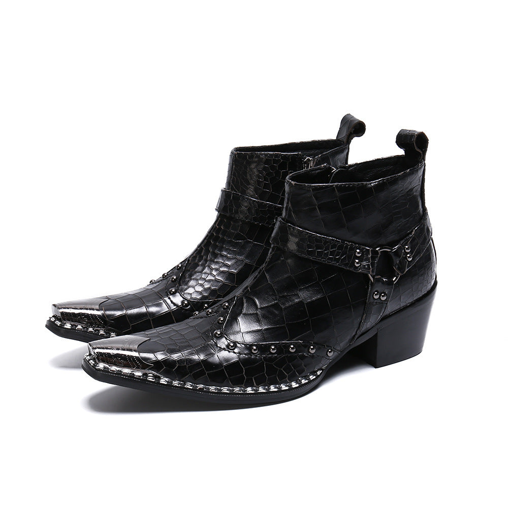 Leather ankle boots casual leather boots