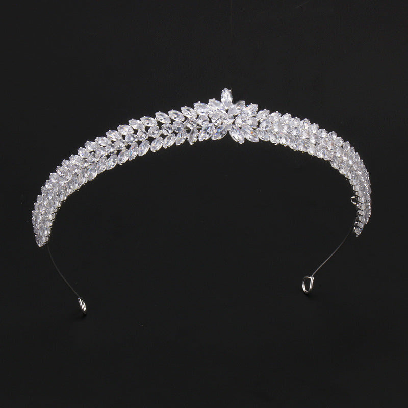 Zircon Crown Wedding Dress Bride Jewelry Crown