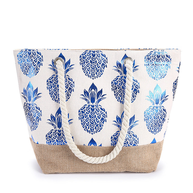 Pineapple printed shopping bag