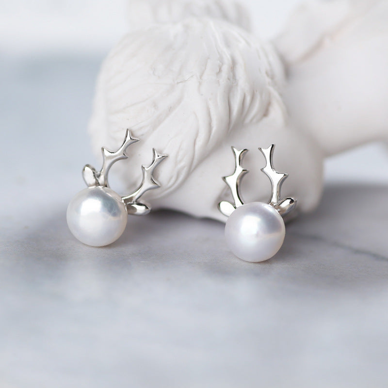 S925 Silver  Pearl Earrings Jewelry