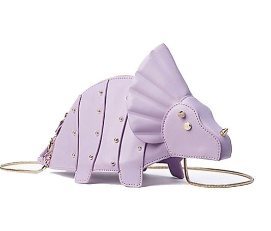 Dinosaur Lovers - Triceratops Shaped Shoulder Bag