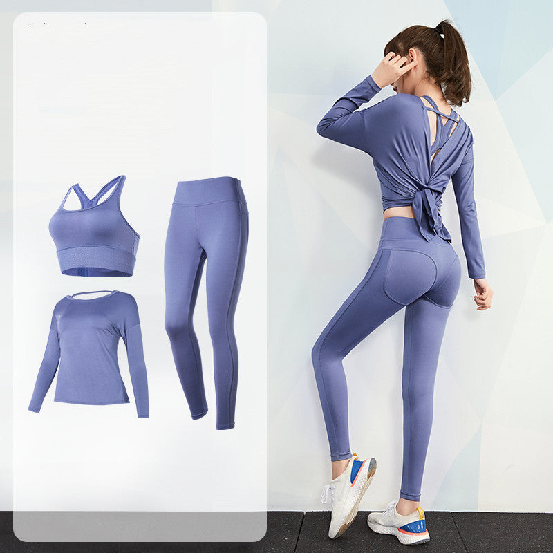 Hollow long sleeve yoga wear