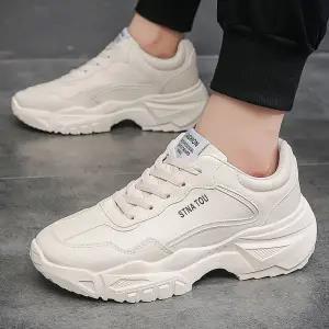 Sports Shoes New Student Running Shoes Men's Low-top Shoes Korean White Shoes