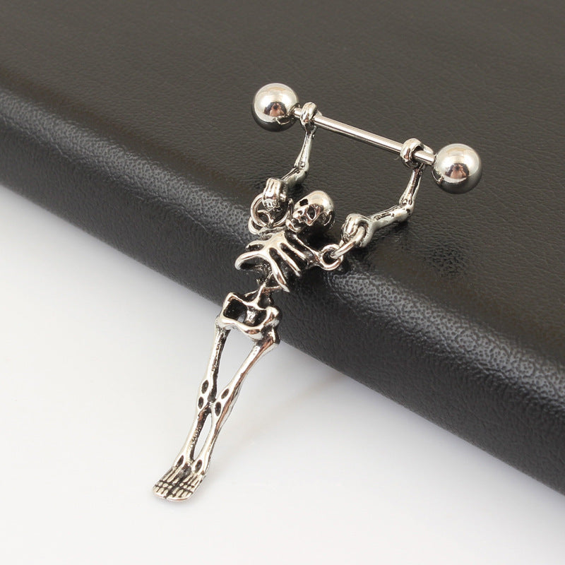 Nipple Ring Skull Antique Human Body Jewelry