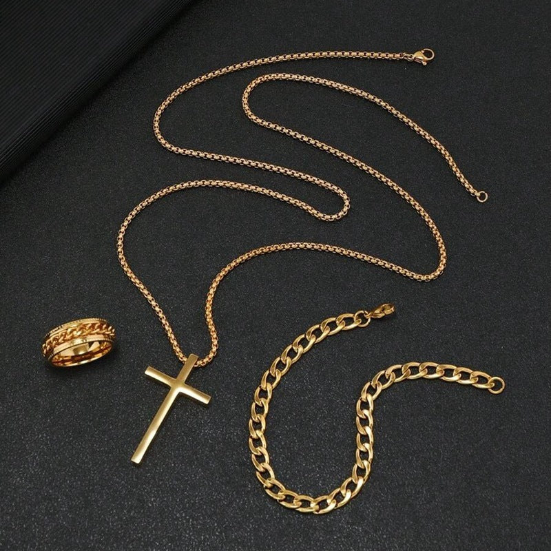 Cross Suit Jewelry Chain Rotatable