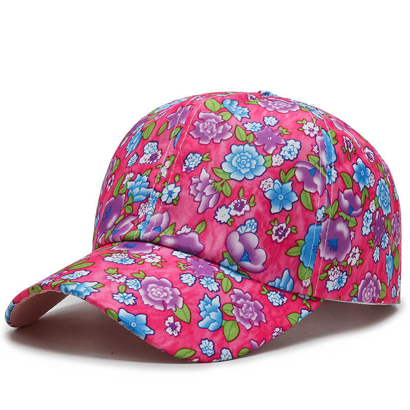 All-match Cotton Sunshade Small Floral Baseball Cap